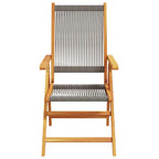 Garten Essgruppe 5 pcs Grau Massivholz Akazie