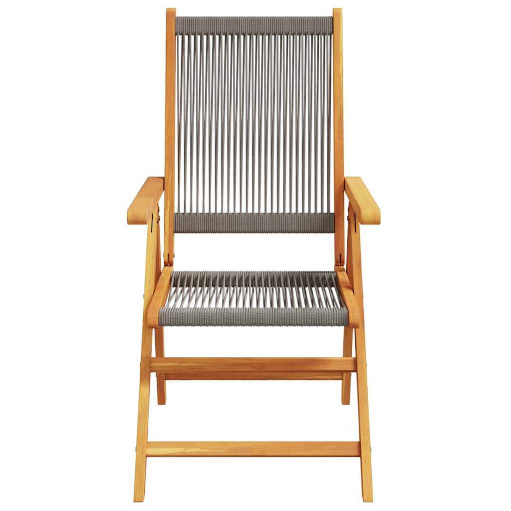 Garten Essgruppe 5 pcs Grau Massivholz Akazie
