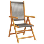 Garten Essgruppe 7 pcs Grau Massivholz Akazie