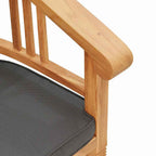 Stuhl mit Kissen 2 pcs Braun 63 x 58 x 89 cm Massivholz Teak