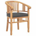 Stuhl mit Kissen 2 pcs Braun 63 x 58 x 89 cm Massivholz Teak