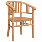 Stuhl mit Kissen 2 pcs Braun 63 x 58 x 89 cm Massivholz Teak