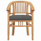 Stuhl mit Kissen 2 pcs Braun 63 x 58 x 89 cm Massivholz Teak