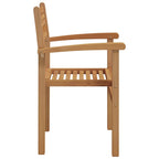 Stuhl 8 pcs Braun 56 x 55 x 90,5 cm Massivholz Teak