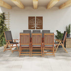 Gartenstuhl 8 pcs Braun und Grau 57 x 71,5 x 104 cm