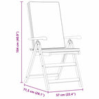 Gartenstuhl 8 pcs Braun und Grau 57 x 71,5 x 104 cm