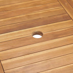 Garten Essgruppe 7 pcs Braun Massivholz Teak