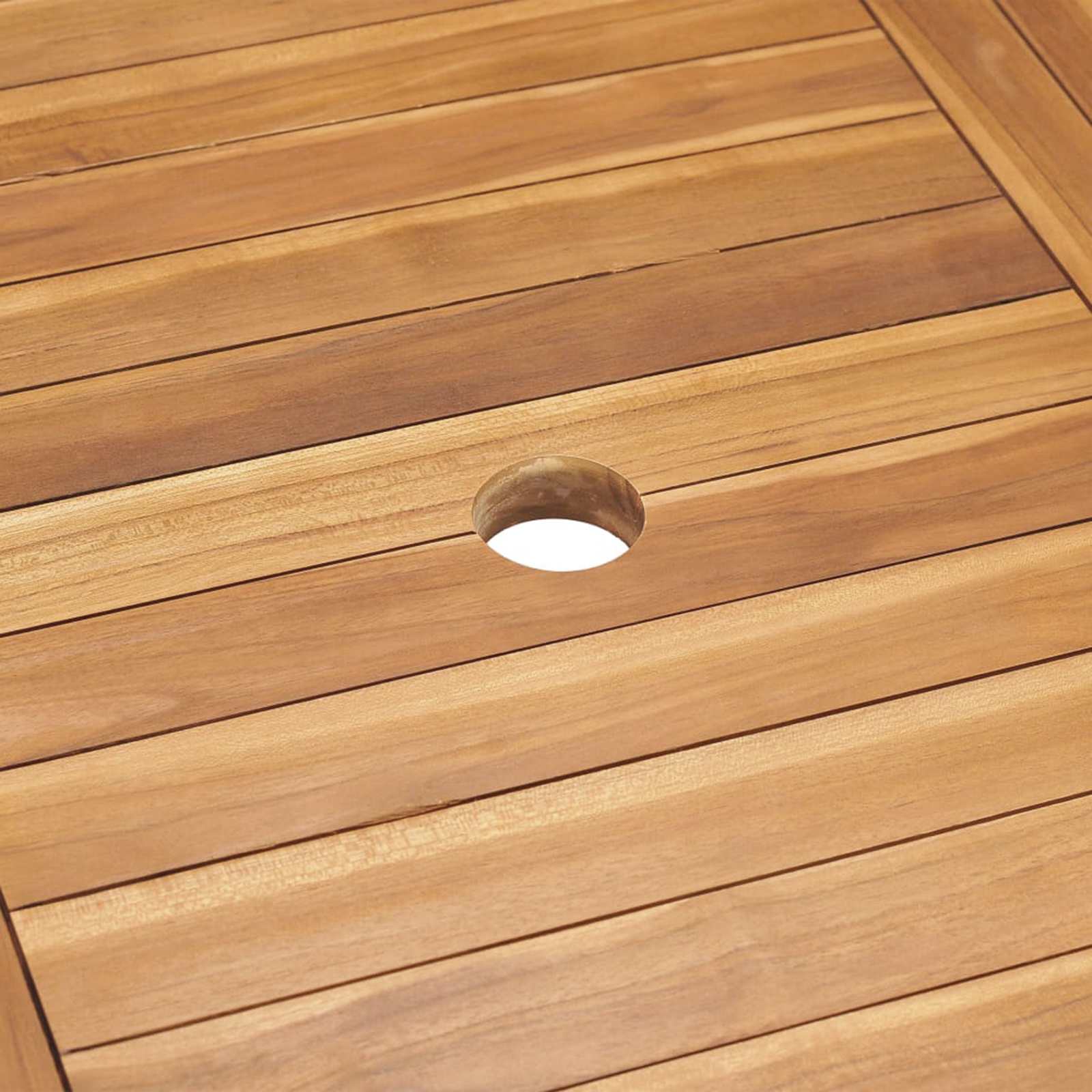 Garten Essgruppe 7 pcs Braun Massivholz Teak
