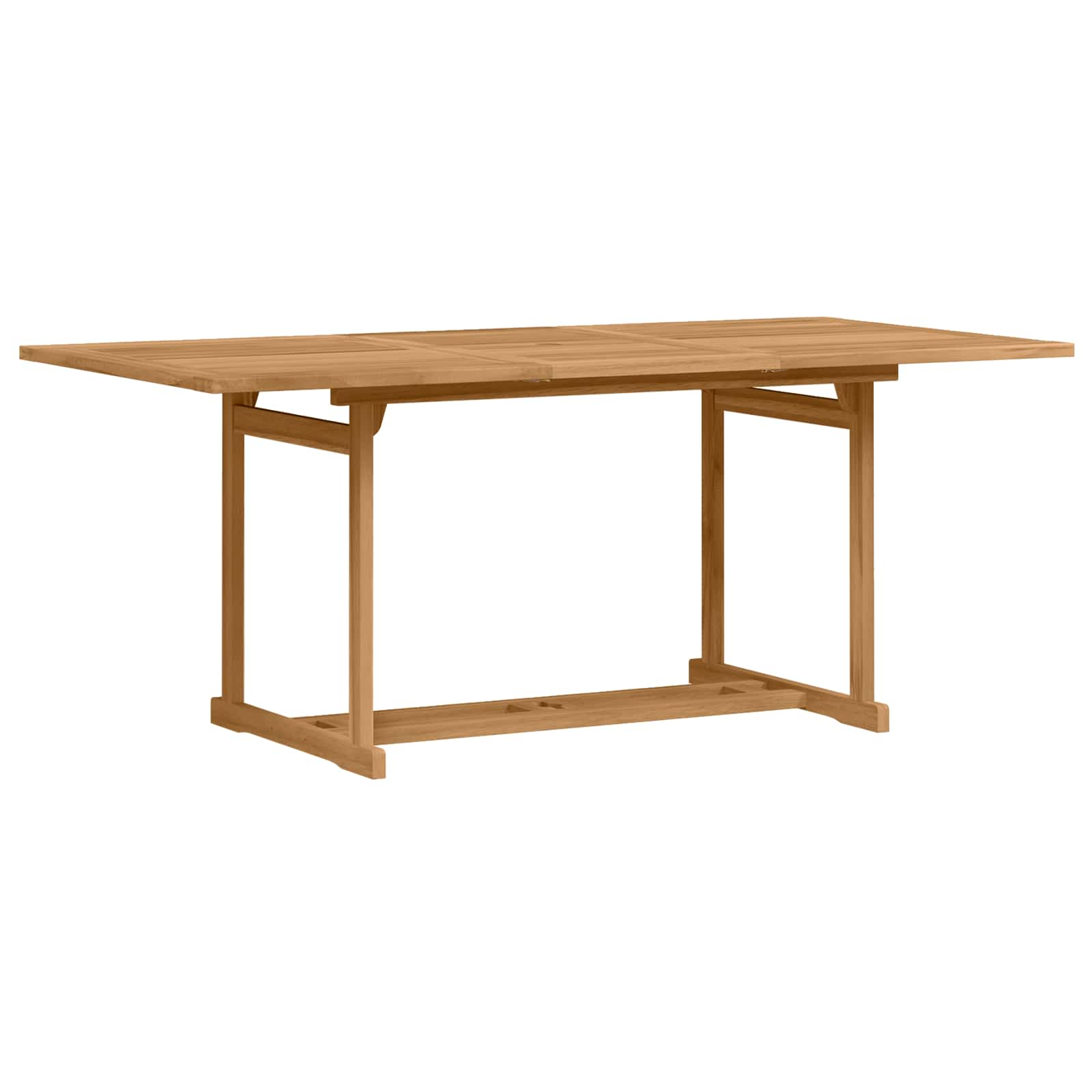 Garten Essgruppe 7 pcs Braun Massivholz Teak