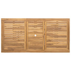 Garten Essgruppe 7 pcs Braun Massivholz Teak