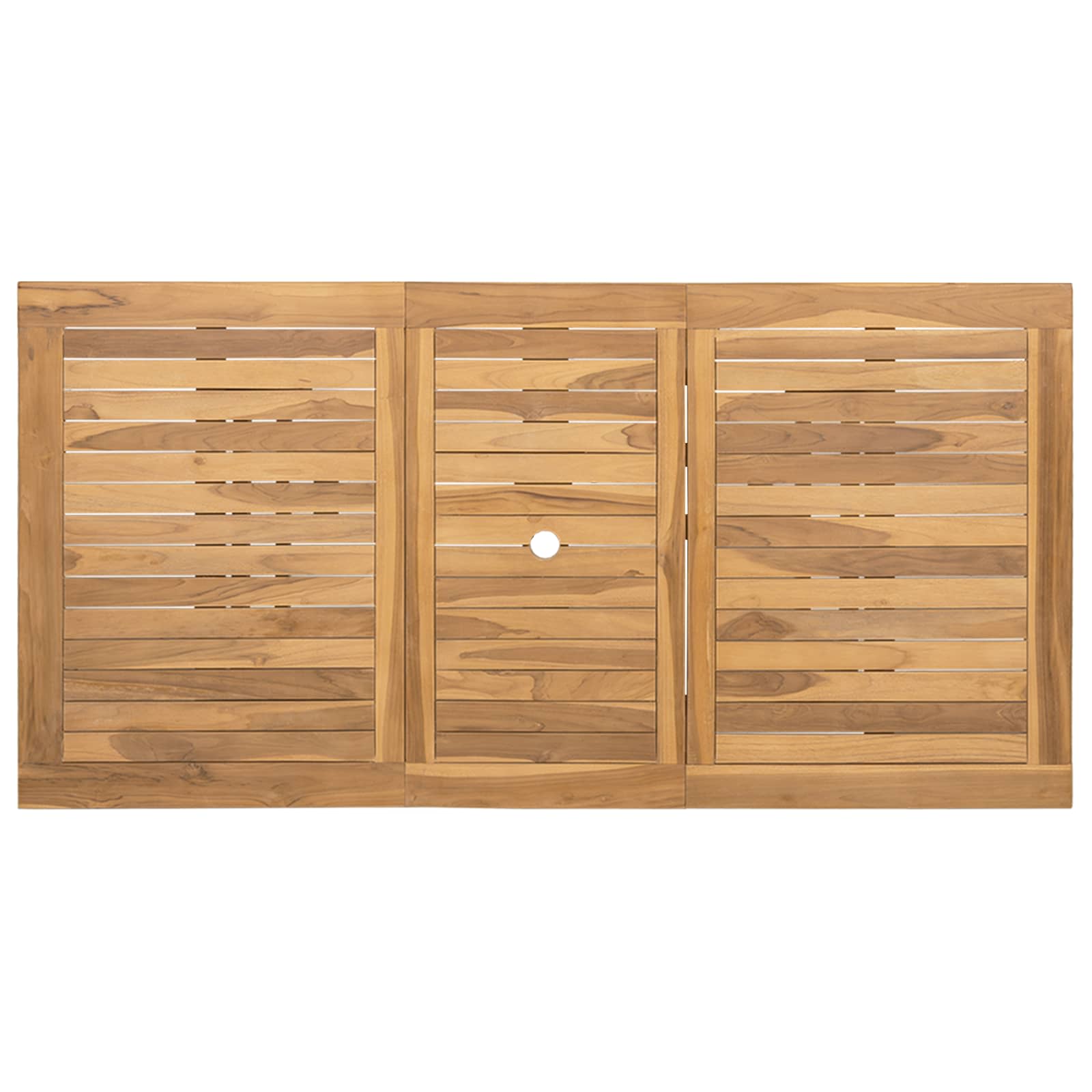 Garten Essgruppe 7 pcs Braun Massivholz Teak