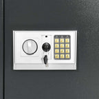 Digitaler Safe mit Schloss Dunkelgrau 40 x 35 x 60 cm Stahl