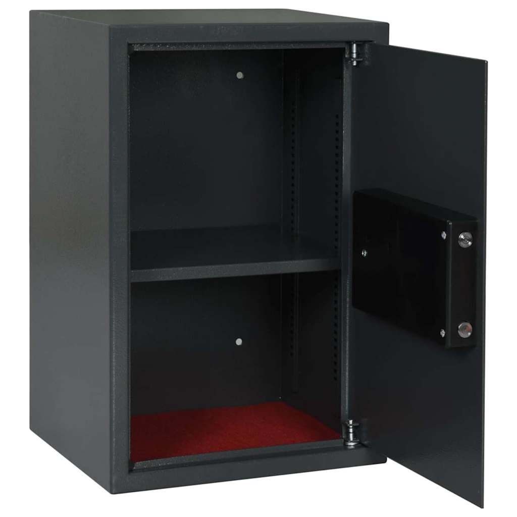 Digitaler Safe mit Schloss Dunkelgrau 40 x 35 x 60 cm Stahl