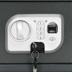 Digitaler Safe mit Schloss Dunkelgrau 31 x 20 x 20 cm Stahl