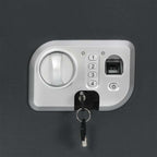 Digitaler Safe mit Schloss Dunkelgrau 35 x 31 x 50 cm Stahl