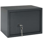 Safe Box mit Schloss Dunkelgrau 35 x 25 x 25 cm Stahl