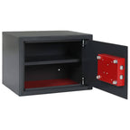 Safe Box mit Schloss Dunkelgrau 35 x 25 x 25 cm Stahl