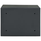 Safe Box mit Schloss Dunkelgrau 35 x 25 x 25 cm Stahl