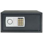 Digitaler Safe mit Schloss Dunkelgrau 42 x 37 x 20 cm Stahl