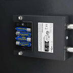 Digitaler Safe mit Schloss Dunkelgrau 30 x 10 x 36,5 cm Stahl