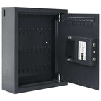 Digitaler Safe mit Schloss Dunkelgrau 30 x 10 x 36,5 cm Stahl