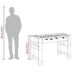 Tischfußballtisch Betongrau 125 x 60,5 x 80 cm Holzwerkstoff