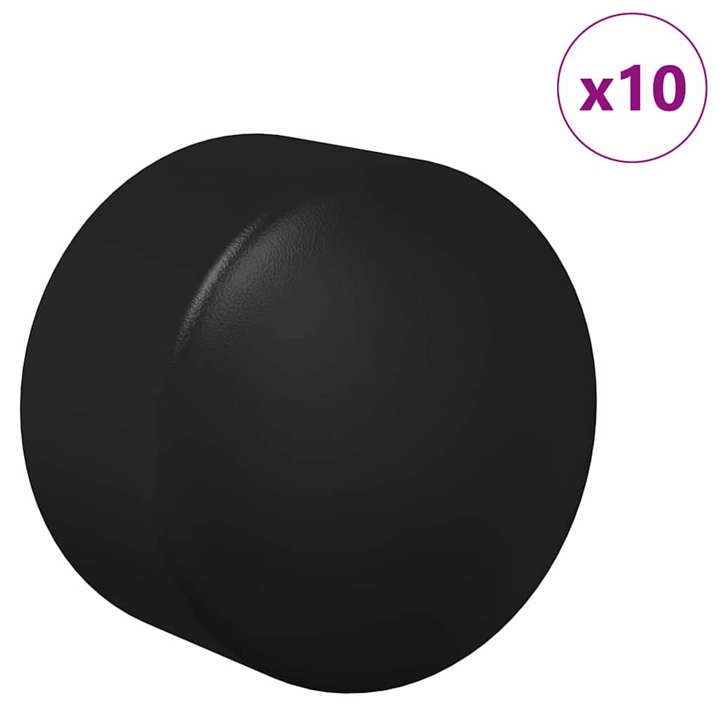 Tischfußball Tisch Endkappen 10 pcs Schwarz 1,9 x 1,9 x 1,6 cm