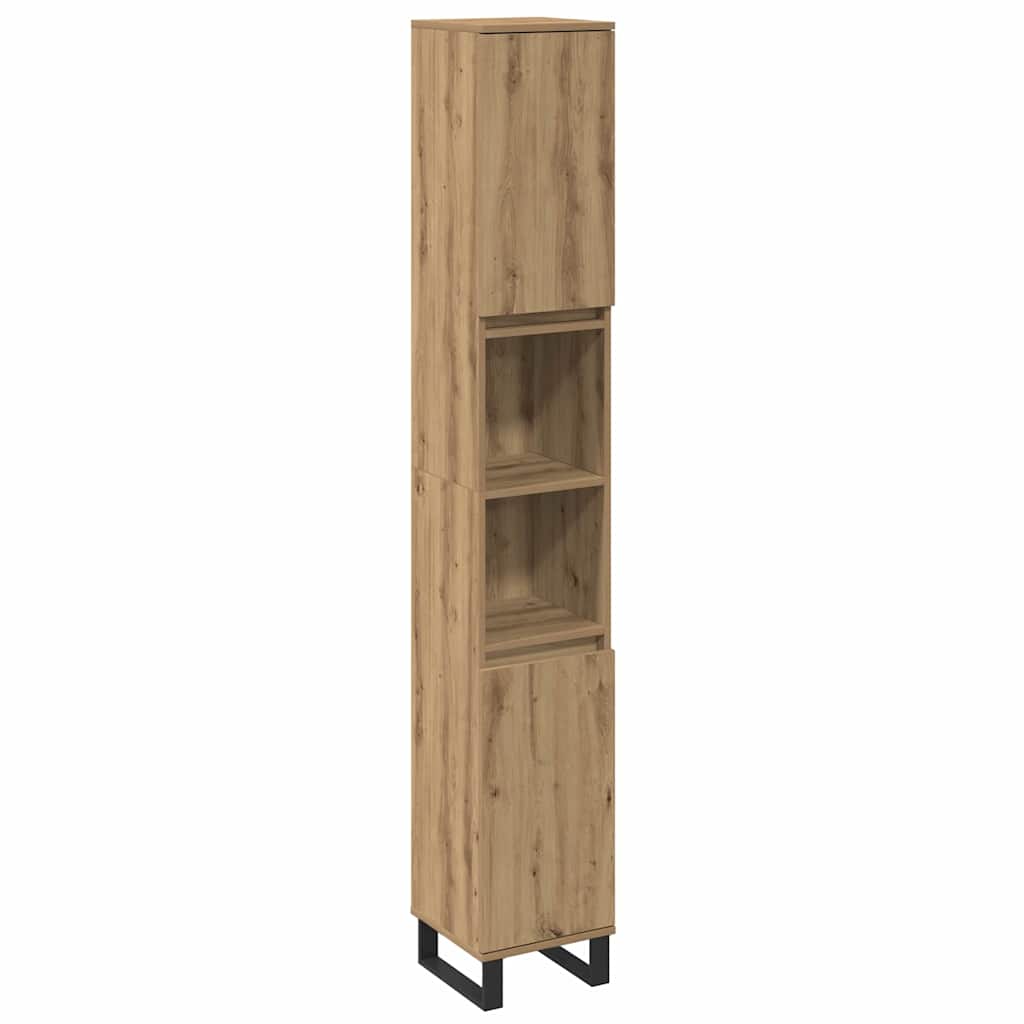 Badezimmermöbel Set mit Speicher 3 pcs Braun Holzwerkstoff