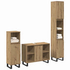 Badezimmermöbel Set mit Speicher 3 pcs Braun Holzwerkstoff