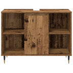 Badezimmermöbel-Set mit Regal 3 pcs Altholz Holzwerkstoff