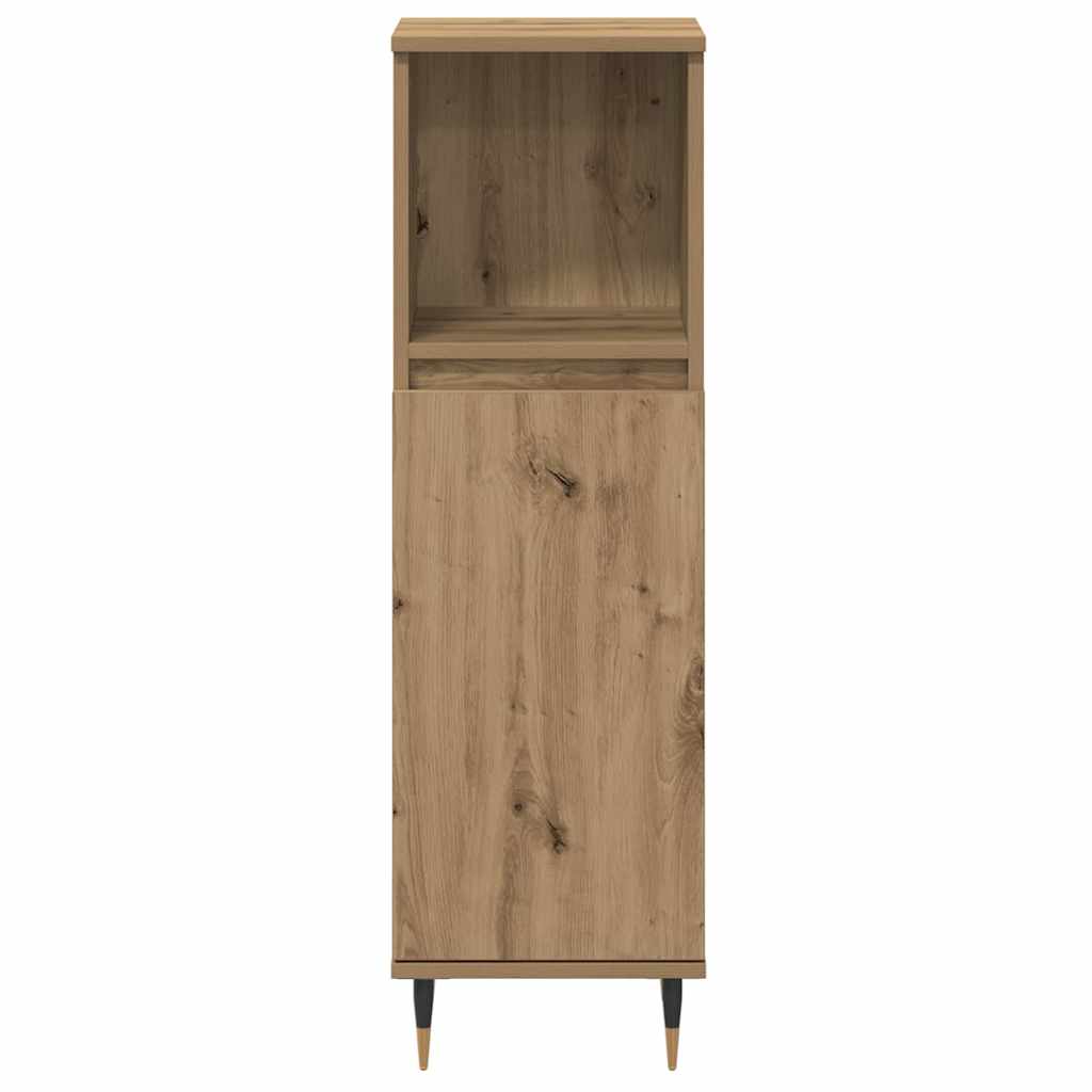 Badezimmermöbel-Set mit Regal 3 pcs Artisan-Eiche Holzwerkstoff