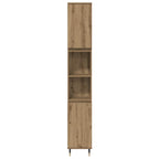 Badezimmermöbel-Set mit Regal 3 pcs Artisan-Eiche Holzwerkstoff