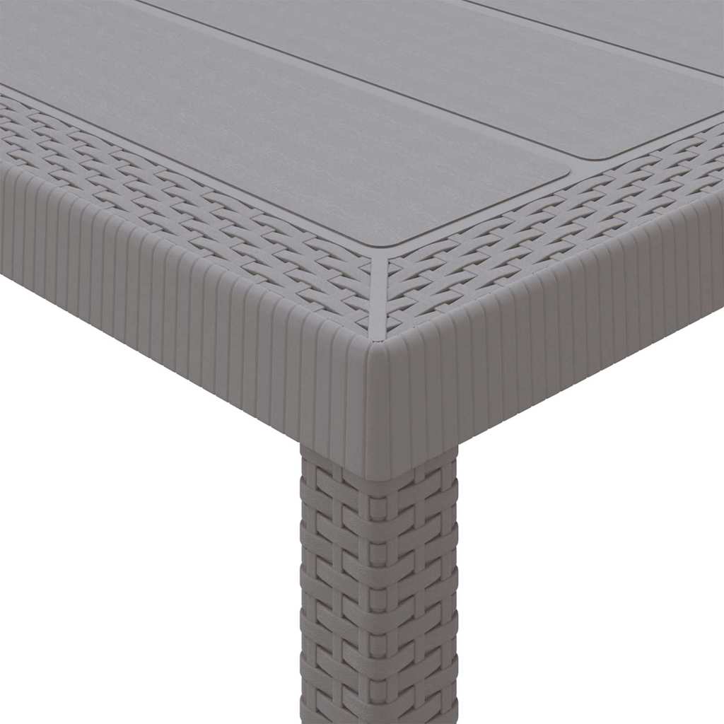 Gartentisch Hellgrau 350 x 100 x 74 cm Poly-Rattan