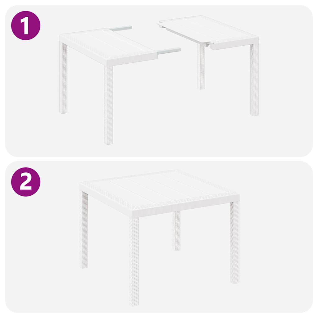 Garten Essgruppe 5 pcs Weiß Polypropylen