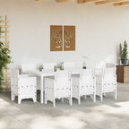Garten Essgruppe 9 pcs Weiß Polypropylen