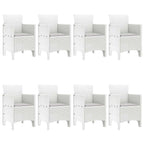 Garten Essgruppe 9 pcs Weiß Polypropylen