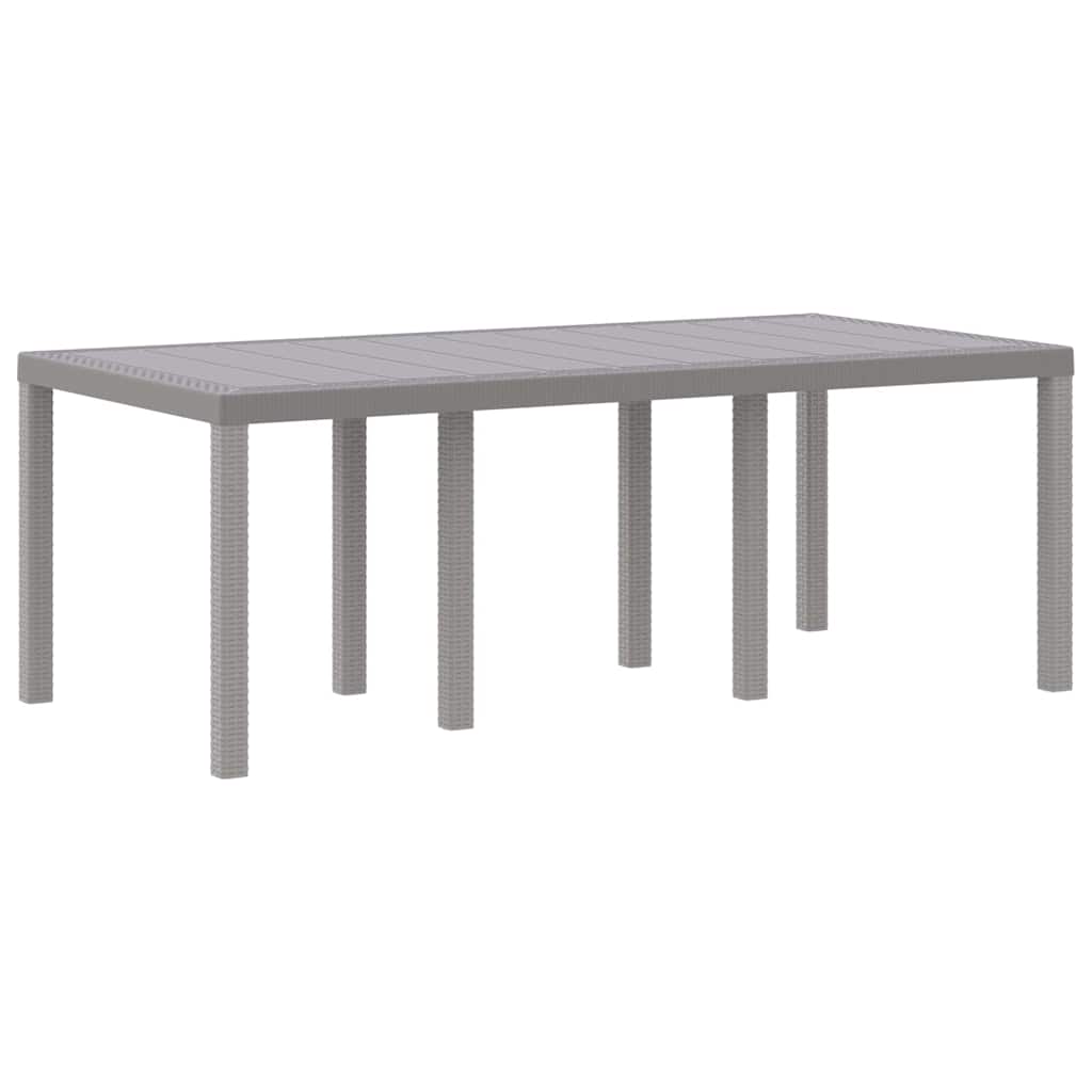 Garten Essgruppe 9 pcs Hellgrau Polypropylen