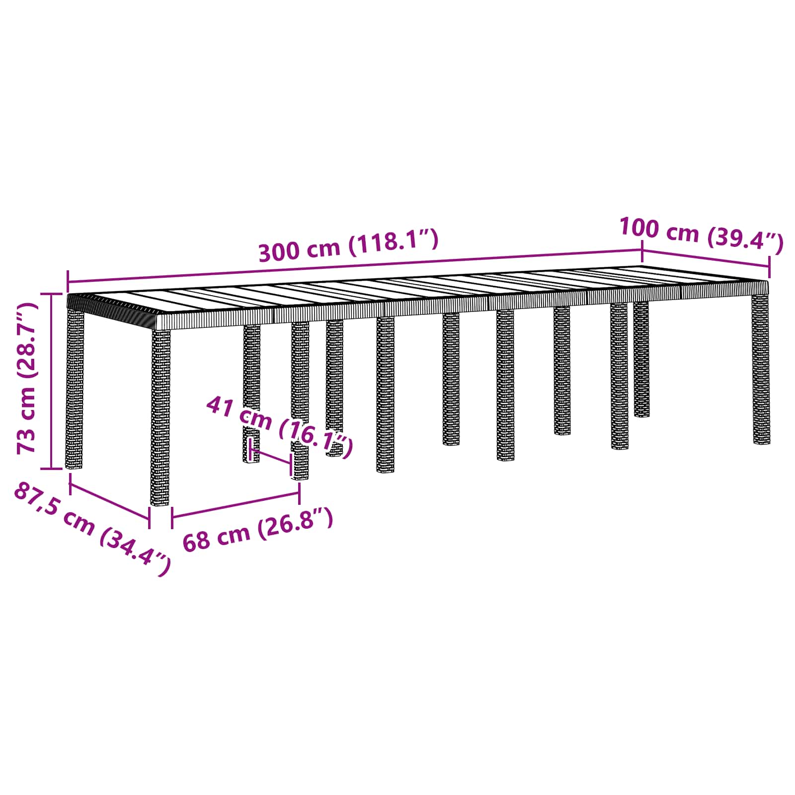 Garten Essgruppe mit Kissen 13 pcs Braun und Taupe Poly Rattan