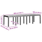 Garten Essgruppe 13 pcs Braun und Hellgrau Rattan und Kissen