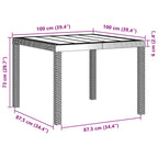 Garten Essgruppe 3 pcs Braun Polypropylen