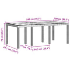 Garten Essgruppe 7 pcs Braun Polypropylen