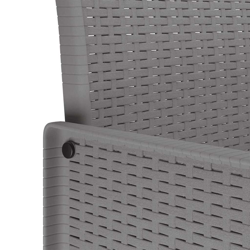 Garten Essgruppe 7 pcs Hellgrau Polypropylen