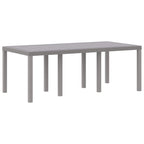 Garten Essgruppe 7 pcs Hellgrau Polypropylen