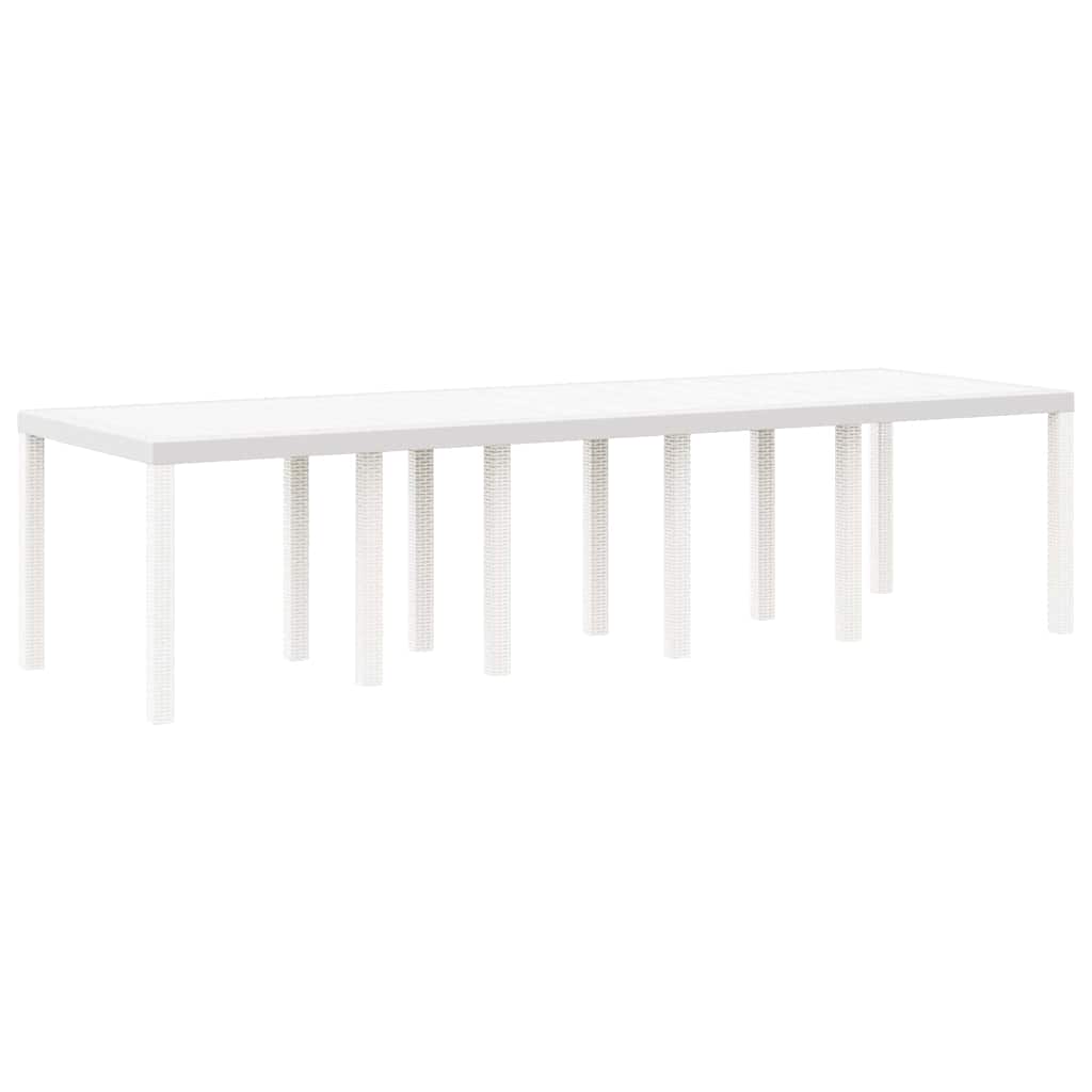 Garten Essgruppe mit Kissen 11 pcs Weiß Poly-Rattan und Stahl