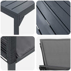 Garten Essgruppe 9 pcs Anthrazit Poly-Rattan