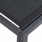 Gartensofa-set mit Kissen 5 pcs Schwarz Aluminium