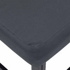 Gartensofa-set mit Kissen 5 pcs Schwarz Aluminium