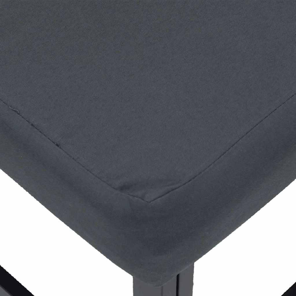 Gartensofa-set mit Kissen 5 pcs Schwarz Aluminium