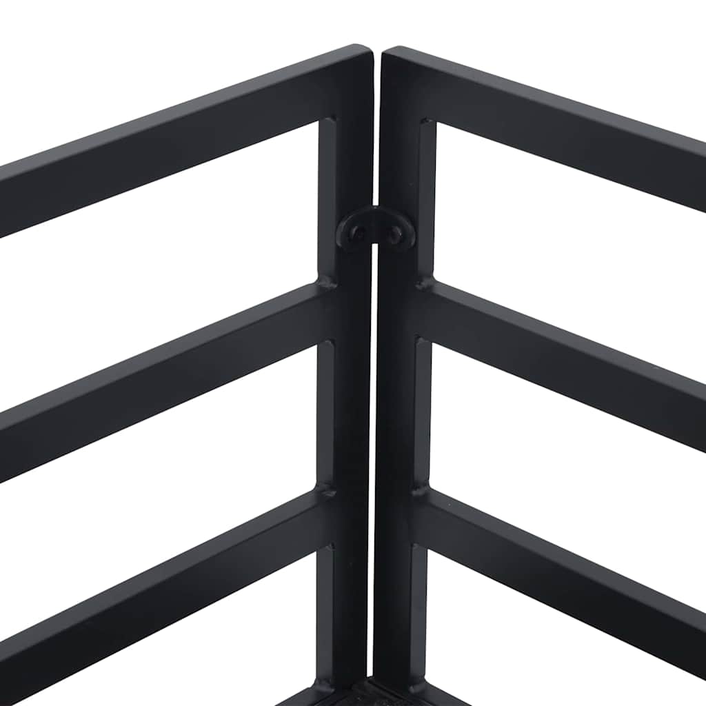 Gartensofa-set mit Kissen 5 pcs Schwarz Aluminium