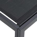 Gartensofa-set mit Kissen 10 pcs Schwarz Aluminium